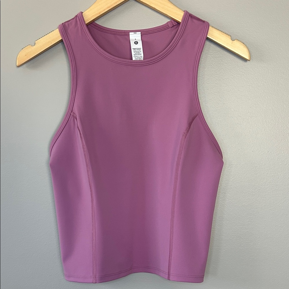 Lululemon Nulux Racerback Cropped Run Tank Size 8 Velvet Dust Pink Size 8